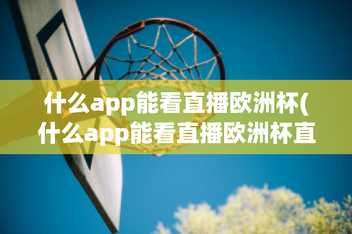 什么app能看直播欧洲杯(什么app能看直播欧洲杯直播)