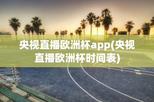 央视直播欧洲杯app(央视直播欧洲杯时间表)