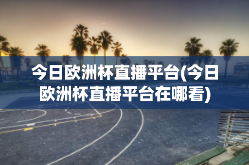 今日欧洲杯直播平台(今日欧洲杯直播平台在哪看)