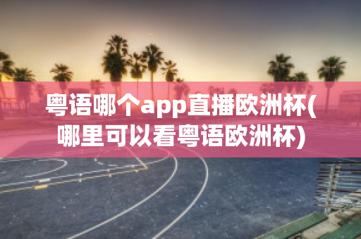 粤语哪个app直播欧洲杯(哪里可以看粤语欧洲杯)