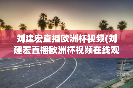 刘建宏直播欧洲杯视频(刘建宏直播欧洲杯视频在线观看)