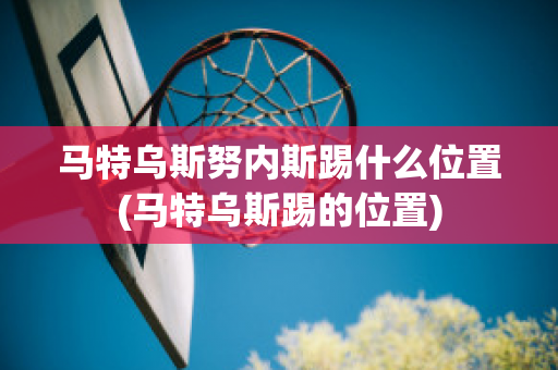 马特乌斯努内斯踢什么位置(马特乌斯踢的位置)