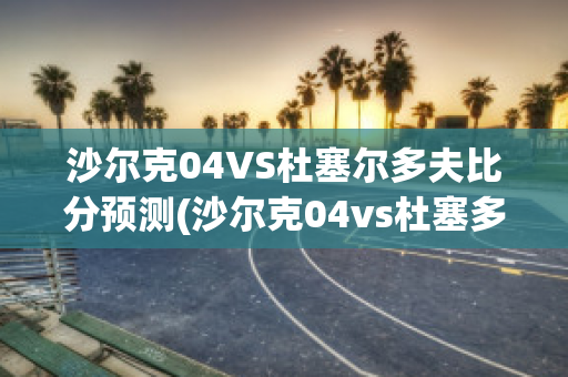 沙尔克04VS杜塞尔多夫比分预测(沙尔克04vs杜塞多夫直播)