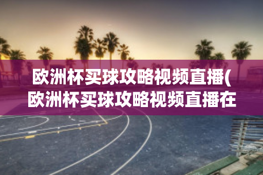 欧洲杯买球攻略视频直播(欧洲杯买球攻略视频直播在哪看)