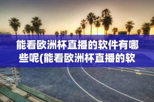 能看欧洲杯直播的软件有哪些呢(能看欧洲杯直播的软件有哪些呢手机)